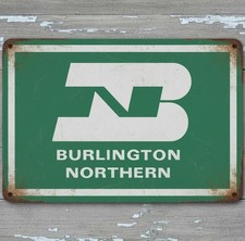 Burlington Northern Railroad 8 x 12 Vintage Novelty Metal Sign Made In USA New!