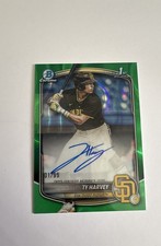 2025 Bowman Draft Chrome Prospect Autographs Ty Harvey CPA-TH Green Refractor/99