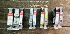 Canon Ink Cartridges Lot Of 9 Empty 4 Colors PGI 220 CLI 221 Blk,Y,Cyan,Magnta