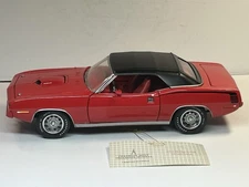 Franklin Mint 1970 Plymouth Hemi Cuda Convertible Red 1:24 Die Cast