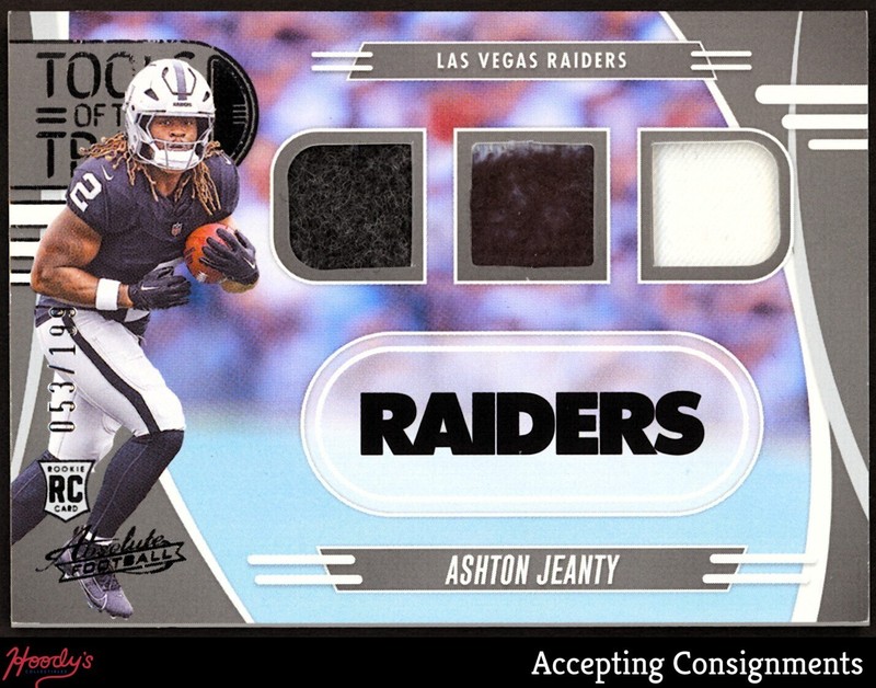 2025 Absolute Tools of the Trade Triple Ashton Jeanty RC ROOKIE JERSEY 053/199