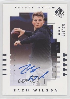 2021 Upper Deck Goodwin Champions 62/299 Zach Wilson #00T-ZW Rookie Auto RC u0h