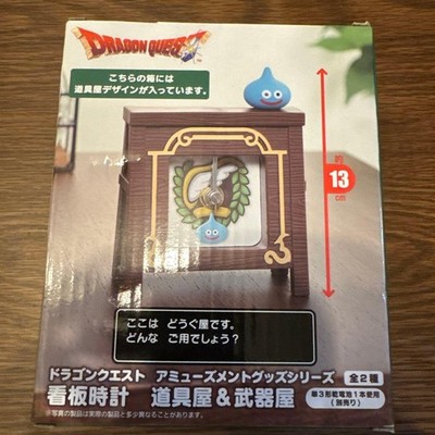 Dragon Quest Signboard Clock   Item Shop Desk Clock with Slime Figure,