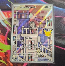 Carta Celebrazioni Galarian Meowth 141/128 Rara Holo Pokemon TCG 2021 HP70