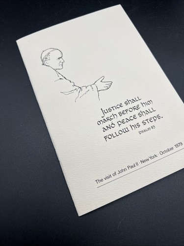 Program From Pope John Paul II's Visit To Yankee Stadium October 2 1979 New York