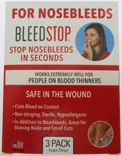 FOR NOSEBLEEDS ~ BLEEDSTOP ~ Stops Nosebleeds Bleeding in Seconds