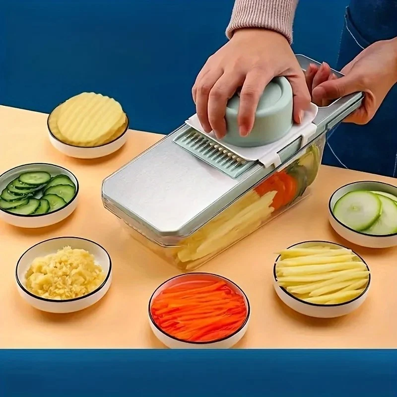 7pcs Vegetable Slicer Grater Set w Interchangeable Blades