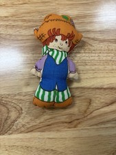 Vintage HUCKLEBERRY PIE 5 " Pillow Plush Doll Strawberry Shortcake From Panel