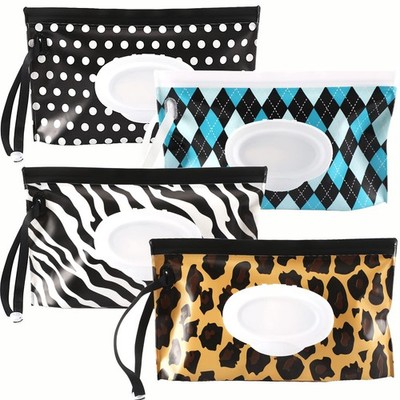 FEBSNOW 4 Pack Baby Wipe 9.5x5.5x1.5 Inch (Pack of 4), Multicolor E 