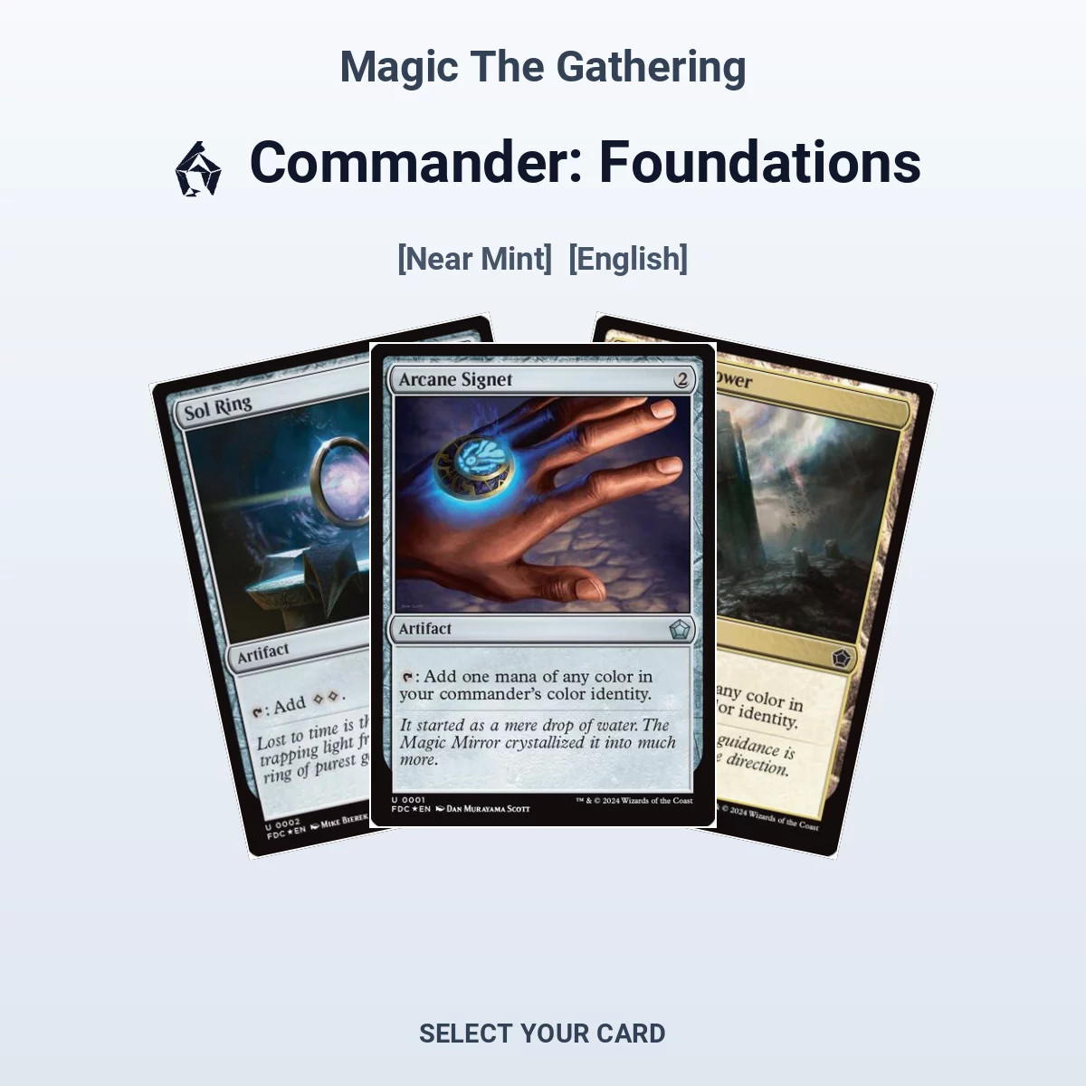 Magic The Gathering Commander: Foundations - Select Your Cards (NM)