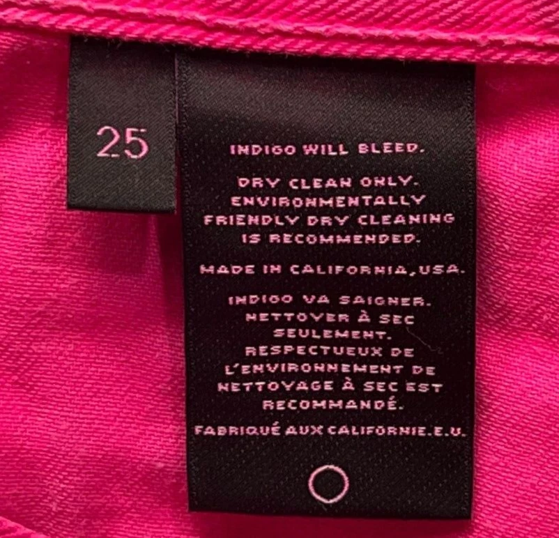 Pantalones Cortos de Denim Marca J Corte Para Mujer Cintura 28" Entrepierna 2" Dobladillo Deshilachado Rosa Foto 4 de 4