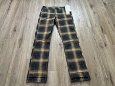 Vintage Y2K Dickies Salesman Sample Duck Brown Plaid Trousers Pants Size 7/28