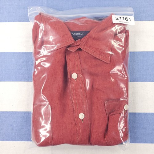 Daniel Cremieux Shirt Bundle Mens Large Red Blue Linen Short Sleeve Resort Beach - Picture 13 of 13