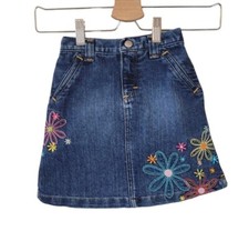 Pre-Owned OSHKOSH 5 Embroidered Denim Skirt Girls