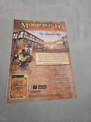TPEEP170 MAGAZINE ADVERT 11X8'' THE ELDER SCROLLS III - MORROWIND 