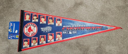 Boston Red Sox World Series Champs 04 Vintage Filz Baseball Wimpel 30"x 12" Neu aus altem Lagerbestand