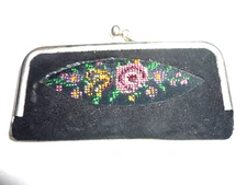 Vintage Mini Travel Manicure Set Petit Point Needlepoint Germany