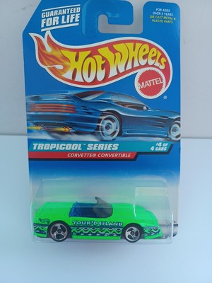 Vintage Hot Wheels - TROPICOOL SERIES - #4 Corvette Convertible #696 – 1998 -New