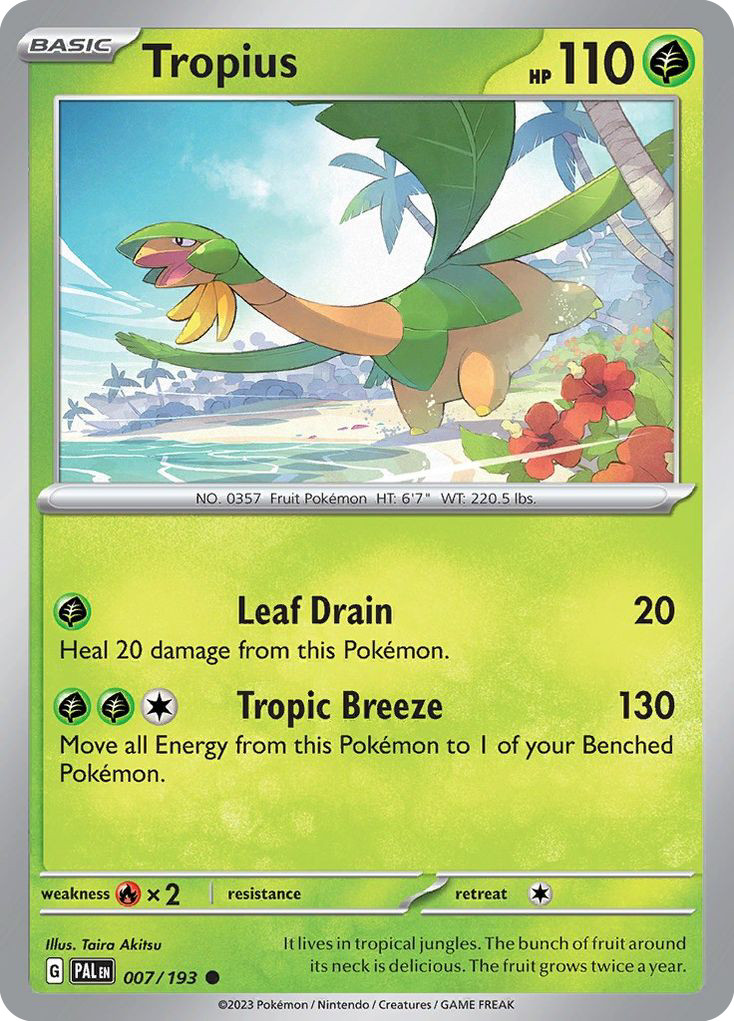 Tropius 7/193 Common | Paldea Evolved | Pokemon Card