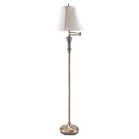 Ledu Brass Swing Arm Incandescent Floor Lamp 60 High White L9004 on sale Ledu Brass Swing Arm Incandescent Floor Lamp 60 High White L9004 on sale
