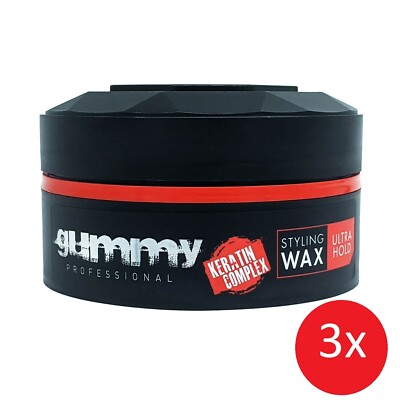 ( 31,00  /1L ) 3 x Fonex Gummy Styling Haarwax Ultra Hold je 150ml Haarwachs