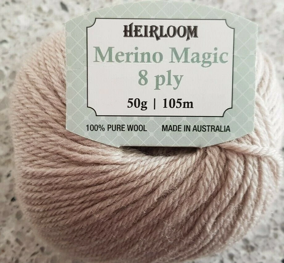 Heirloom Merino Magic 8 Ply #243 Sand 100% Wool 