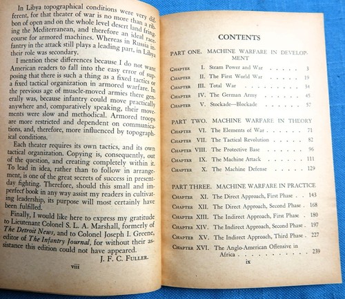 MACHINE WARFARE, INFLUENCE OF MECHANICS ON ART OF WAR BY GEN J.F.C. FULLER 1943 - Picture 5 of 5
