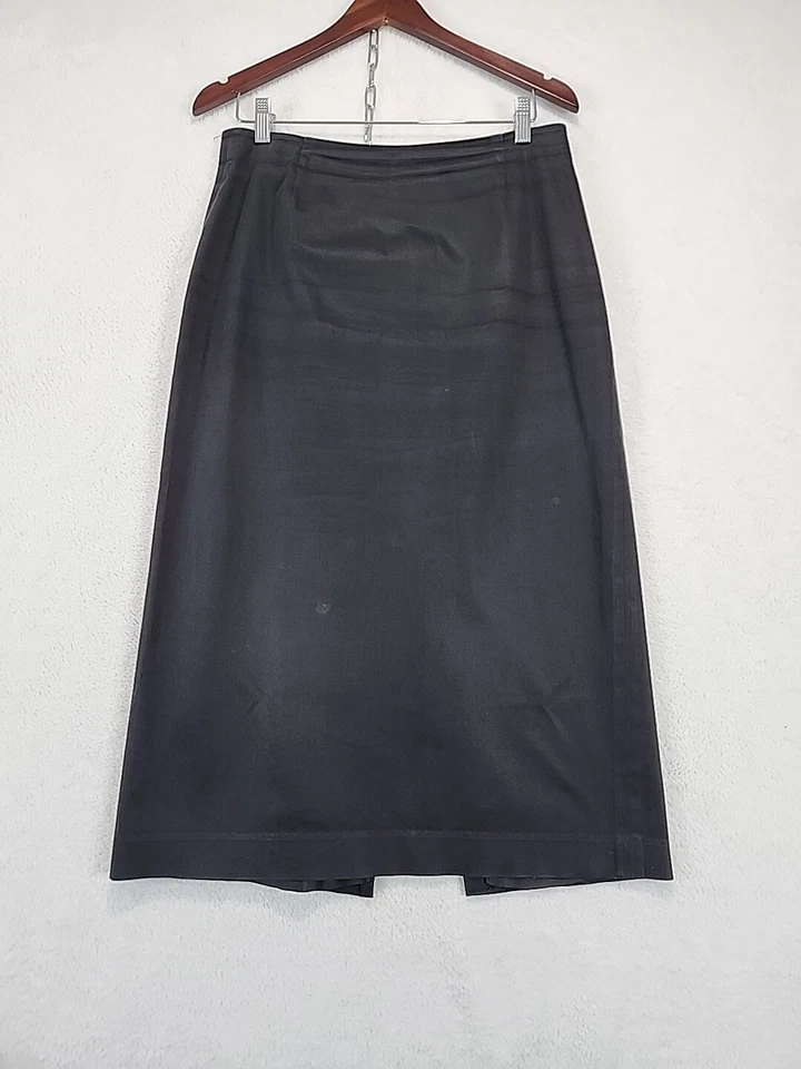 Falda lápiz larga negra vintage GAP Y2K para mujer talla 8 clásica diseñadora gótica boho Foto 2 de 4