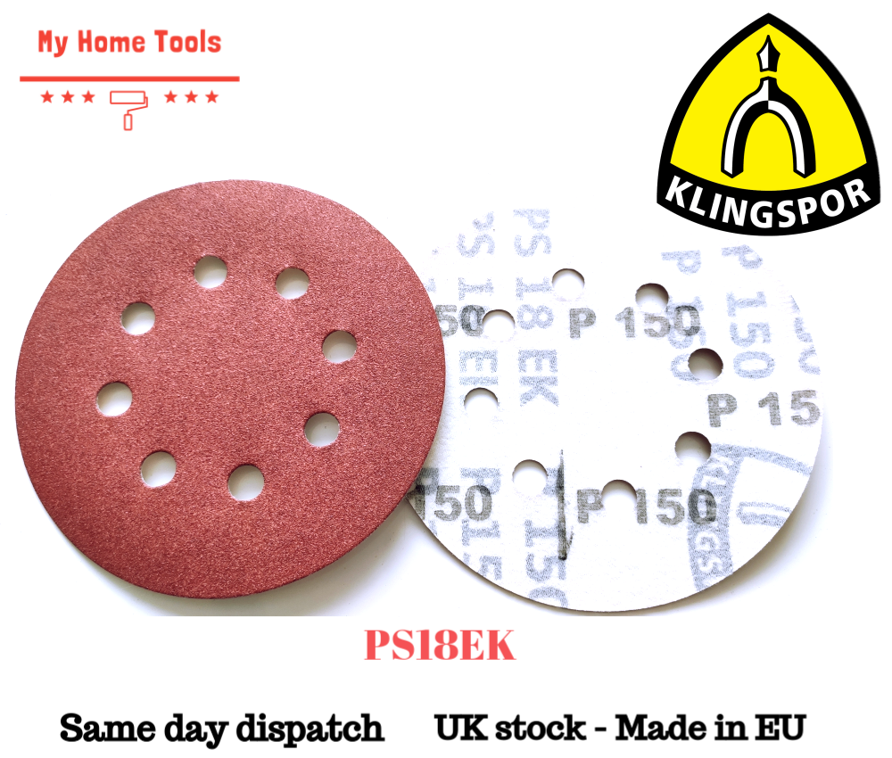 125mm & 150mm Sanding Discs KLINGSPOR BOSCH MAKITA DeWALT FESTOOL eBay