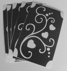 bm245 GLITTERTATTOO 10 x stencil little hearts swirls cool glitter tattoo L@@K