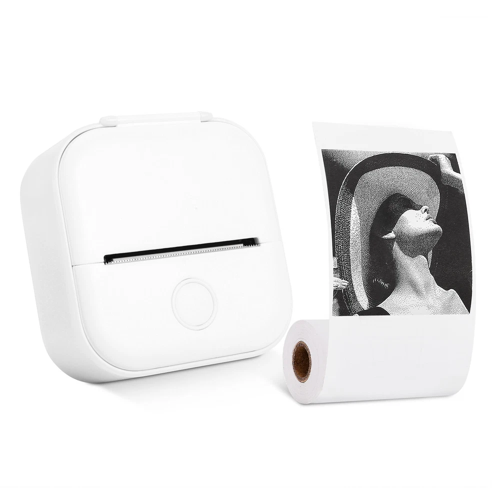 T02 Mini Bluetooth Thermal Photo Printer Label Printing Pocket Wireless 203dpi