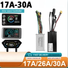 E-Bike 3 Mode 17A 26A 30A Sinewave Controller SM/WP Plug Brushless Motor Kit
