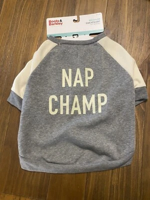 Boots & Barkley Pet Apparel Nap Champ Lightweight Dog Sweatshirt M, L, XL NWT