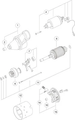 Mahle Starter Motor for Yanmar Engine L100AE 0.41L Diesel L100AE 01/96 - Onward - Picture 1 of 3