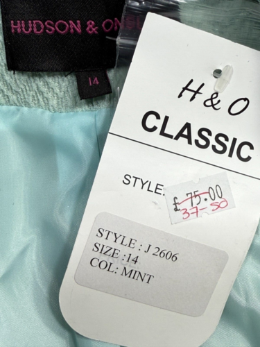 Hudson & Onslow Blazer Size 14 Womens Mint Soft Suit Jacket NEW EU42 RRP £75 * - Picture 10 of 13