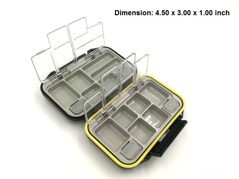 12 Compartment Fly Fishing Lures Hook Box Waterproof Fish Tackle Plastic  Holder | eBay