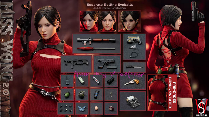 Perfect Swtoys Fs062 1/6 Miss Wong Ada Wong 2.0 New Year Gift