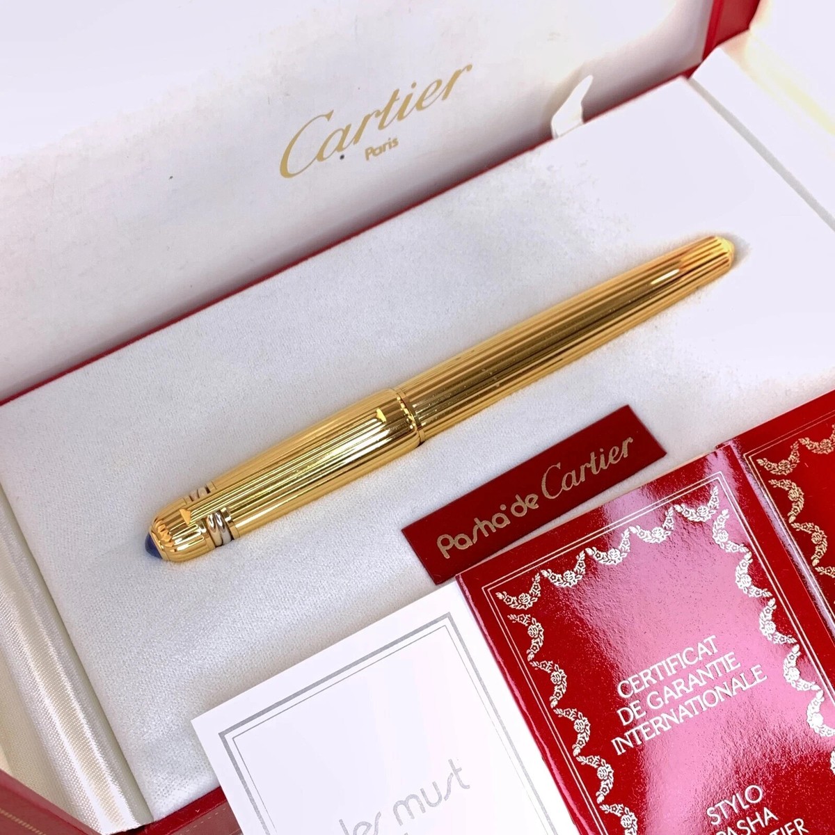Cartier Pasha Pen Roller Ball Pen Complete with Spare Refill