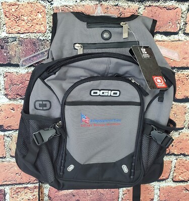 Ogio Renegade 711113 Backpack NWT New Laptop Audio Pocket Black Gray
