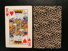 Swap Playing Card   LEOPARD PRINT   King of Hearts