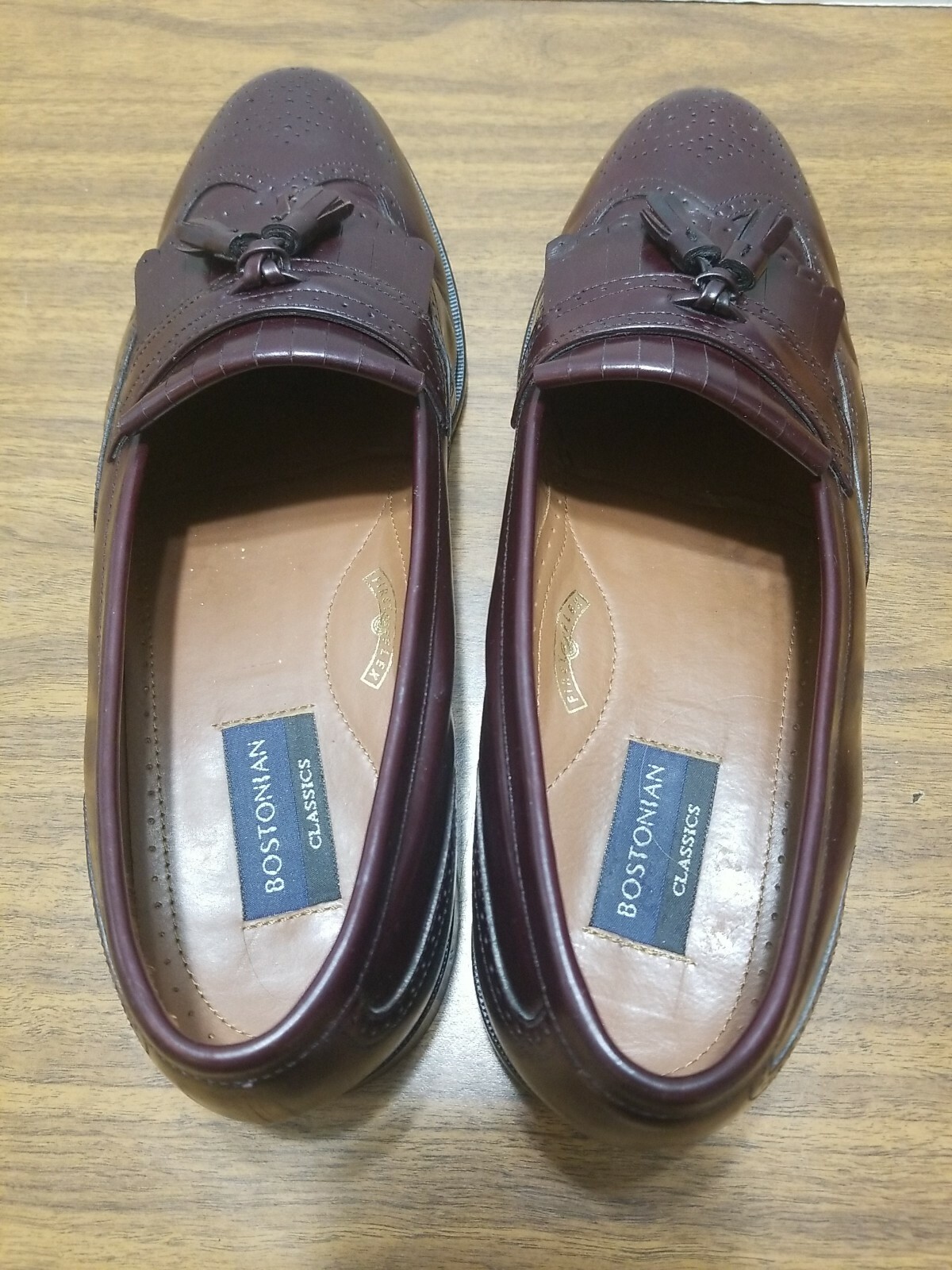 BOSTONIAN CLASSICS FIRST FLEX WING TIPS DARK BURG… - image 9