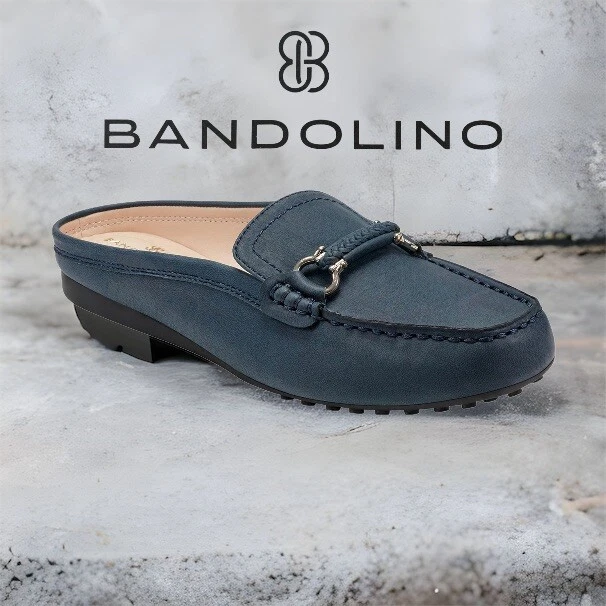 Bandolino Womens Venye Loafer Mule Dark Blue Shoe Slip On 10.5 M