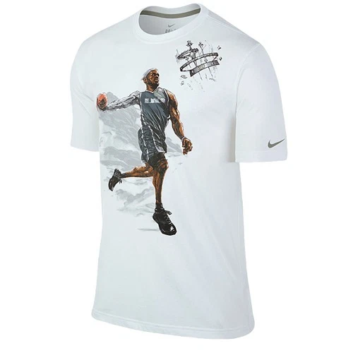 Nike Dri-Fit Lebron James Lion Graphic Men's T-Shirt White 806566-100 