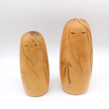 19cm＆16cm Vintage Japanese Creative KOKESHI Doll Pair – by TSUJITA RYOZO KOD695