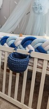 Crochet basket for baby crib, gift for mom, hanging storage basket handmade