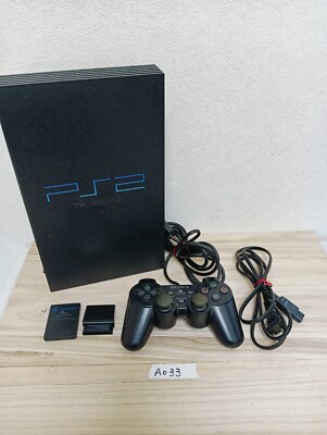 Sony PlayStation2 PS2 black Console controller 8MB no Cable
