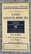 c1910 UCCO Laxative Herbal Tea Package Envelope Advertising Druggist Chicago IL