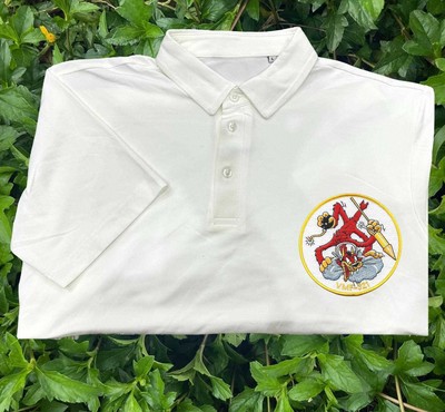 Vmf 321 marine fighter squadron embroidered patch polo shirt