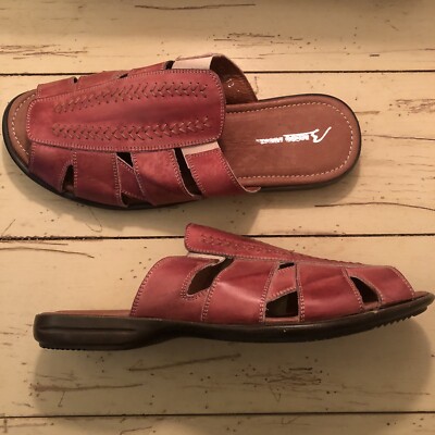 red comfort sandals