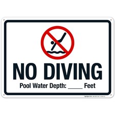No Diving Sign, Pool Sign, SI-6645 